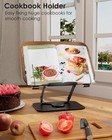 Book Stand Reading Adjustable Book Holder W  360   Swivel Base   Page Clips