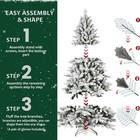5 6 7ft Snow Flocked Christmas Tree Artificial Xmas Trees Holiday Decoration