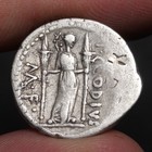 Moon Goddess Denarius 42bc Ancient Roman Republic Silver Coin Clodius Diana