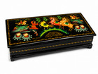 Russian Palekh Lacquer Box Hand Painted Fairy Tale Konek Gorbunok Folk Art