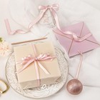 5 8 Inch X 25 Yards Light Pink Gold Edge Double Faced Satin Ribbon Gift Craft