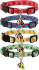 Cat Collars Breakaway With Bell - 4 Pack Cat Safety Collars For Boys   Girls - S