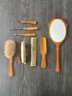 Bakelite Celluloid Art Deco Vanity Dresser Set Antique Vintage 8-piece