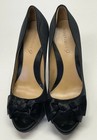Boutique 9 Shoes Black Satin Heels 5 25    Women   s Size 10 Dressy Wedding Fancy