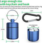 Small Pill Case   3 Pack  Keychain Pill Holder With Strong Carabiners Portable
