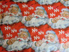 Vintage Christmas Gift Wrap Santa Claus Ho Ho Ho Wrapping Paper Unused 36x30 