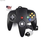 Black N64 Wired Classic N64 Controller Gamepad Remote Joystick For N64 System