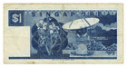 Singapore 1 Dollar 1987 nd  P-18 Sha Chuan Four Great Ancient Ships Banknote
