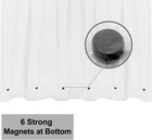 Shower Curtain Liner With 6 Weighted Magnets - Heavy Duty Peva Plastic Shower Cu