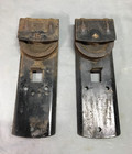 Antique Steel Barn Door Single 4  Rollers With 8  Foot Track Vtg Old 1147-25b