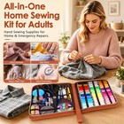 241 Pcs - Sewing Kit For Adults Needle And Thread Kit  Portable With Case