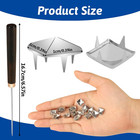 Pyramid Studs Clothing 1300 Pieces 10 Mm Silver Four-jaw Square Studs Crafts