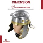 Medieval Roman Trooper Galea Helmet 18 Gauge Steel Brass Trim Reenactment Armor