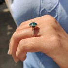 Unique Round Cut Simulated Diamond Engagement Ring Prong Set Wedding Ring Gift