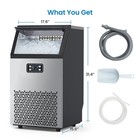 Commercial Ice Making Machine  100lbs 24h With 33lbs Storage Bin With Ice Scoop