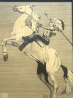 Original Pen And Ink Drawing Of White Eagle American Indian Warrior Signed 1935