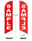 Now Open - Windless Swooper Flag Feather Banner Sign 2 5x11 5 Ft Tall  flag O   