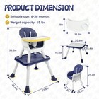 4-in-1 Baby High Chair Booster Seat Building Block Table Removable Tray