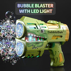 2 Pack Bubble Guns For Kids  Led Light Up Rechargeable Bubbles Machine Blower Wi