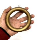 Pack Of Ten Curtain Rings For 3    Wood Pole For Window Drapes - Gold