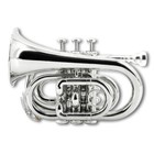 Bb Pocket Trumpet Brass Sliver Lacquer Trumpet 7c Mouthpiece hard Case strap