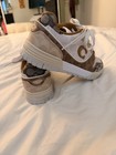 Coach Signature Low Top Sneakers Tan Beige Canvas Leather Size 8b   Eu 39 Women