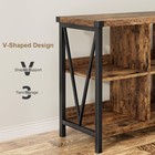 8 Cube Storage Organizer Bookshelf  3 Tier Modern Metal Bookcase For Living Room