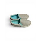 Kids Silver Glitter Slip On Sneakers Turquoise Lining Round Toe Shoes Size 13