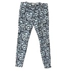 Kenzo Gray Black Blue Iridescent Floral Zip Ankle Stretch Skinny Jeans Sz 38   8