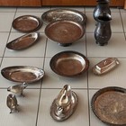 Mixed Lots Antique Silverplate Mixed Lot Trays Platters Pitchers Gravy Boats