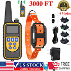 3000 Ft Dog Training Us Collar Rechargeable Remote Shock Pet Waterproof Trainer