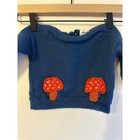 Oeuf Baby Boatneck 100  Baby Alpaca Indigo Mushroom Pocket Warm Sweater 6-12 Mos