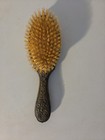 Antique Brass And Porcelain Floral Vanity Brush Good Condition