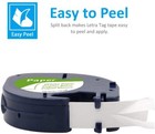 10pk 91330 Black On White Paper Refills For Dymo Letratag Lt100t Label Tape 1 2 