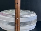 Vintage Industrial Hall Ceiling Lamp Light White   Clear Shade 10  Diameter