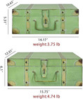 Vintage Metal Storage Trunks - Set Of 2  Antique Decorative Storage Chests With