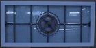 Geometrical Transom Old English Leaded Stained Glass Window 24 25  X 16 5 