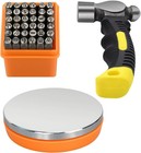 Metal Stamping Kit  Including 37pcs Stamps  Bench Block And Hammer