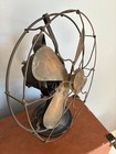 Antique General Electric Ge 4 Blade Desk Fan 3 Speed Vintage Metal Powers On