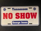 Vintage Original George Jones Country Music Concert Tour Metal License Plate Tag