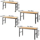 Adjustable Height Workbench Work Bench Table 48  53  61  72  W  Power Outlets