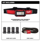 Milwaukee 2012r Rechargeable Magnetic Headlamp And Task Light W  450 Lumens