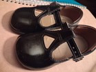 Vtg Step   Stride Black Patent T-strap Mary Jane Toddler Shoes Clown Sole Sz 4