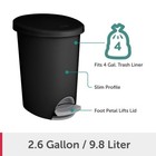 Small Bathroom Trash Can  2 6 Gallon Plastic Garbage Bucket Bin With Step Lid