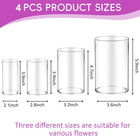 48pcs Glass Vase Cylinder For Centerpieces 4 4 4 7 6inch Tall Small Flower Glass