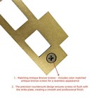 3-1 4  Antique Brass Mortise Strike Plate  3-1 4   Antique Brass Strike Plate