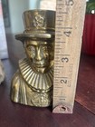 Vintage Brass English Gentleman Coin Bank Money Box Tudor Elizabethan Bust Made