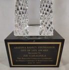 Joe Garagiola  gift Of Life Award  Mario Cioni Crystal Trophy W  Marble Base
