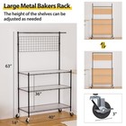 Kitchen Cart With Wheels Baker s Rack Rolling Storage Shelf Microwave Stand Cart