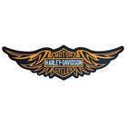 Harley-davidson 15  Large Wing Patch Orange Embroidered Back Logo Patch Iron-on